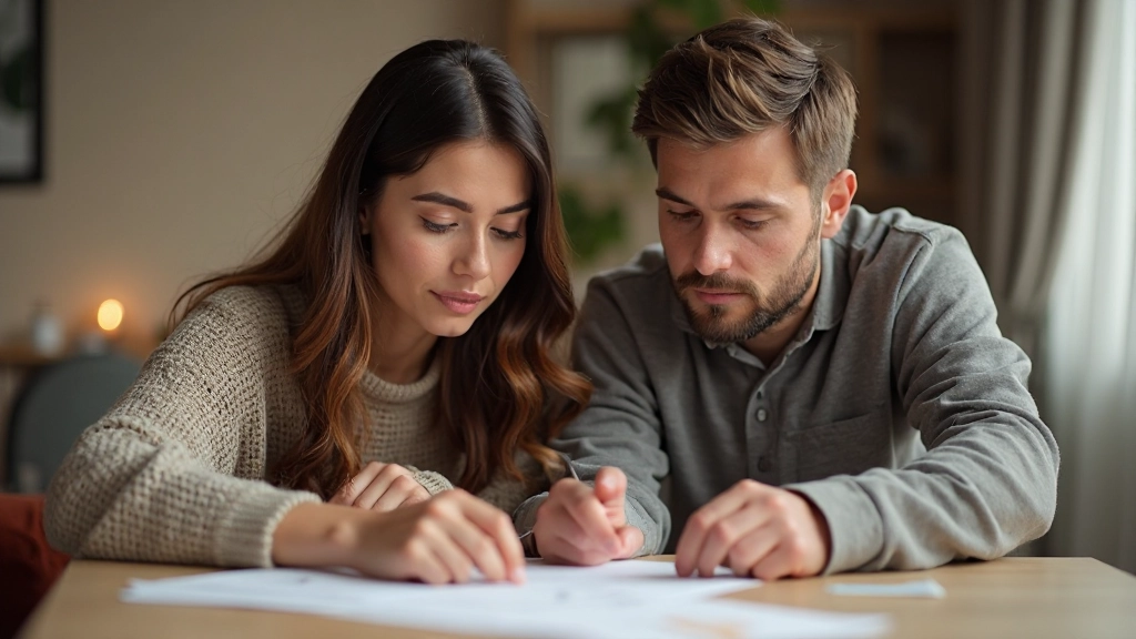 Семейная консультация по управлению финансами и погашению кредитов за письменным столом
