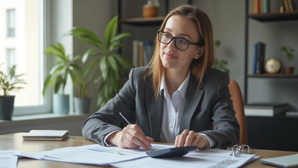 Профессиональный анализ семейного бюджета на рабочем столе с документами и калькулятором
